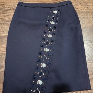 Jcrew Collection- Navy Embellished Skirt